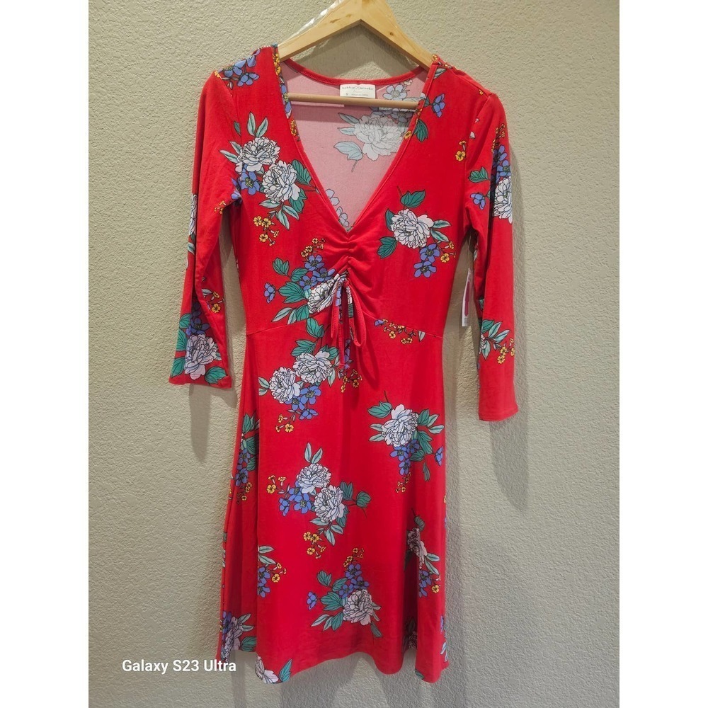 Women's, szS, Bobbie Brooks super soft flower red dress